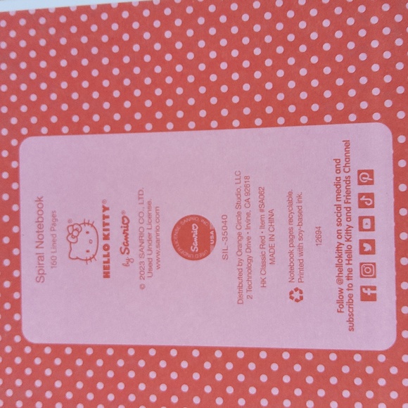 Hello Kitty Spiral Notebook NEW - Picture 4 of 6